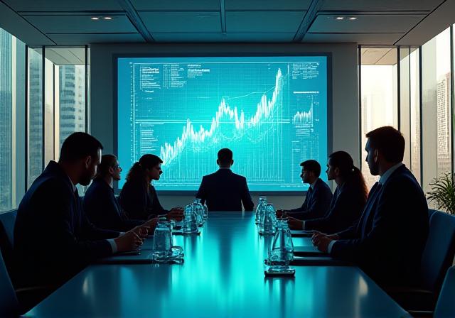 現代的なオフィスでの戦略会議